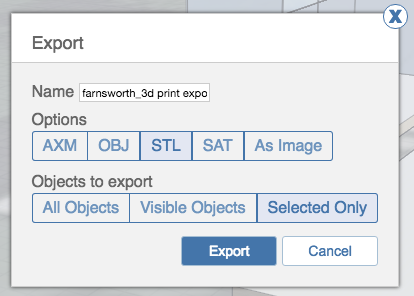 Export Dialog