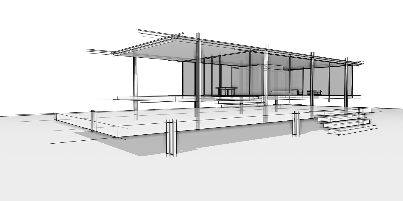 Farnsworth House Perspective